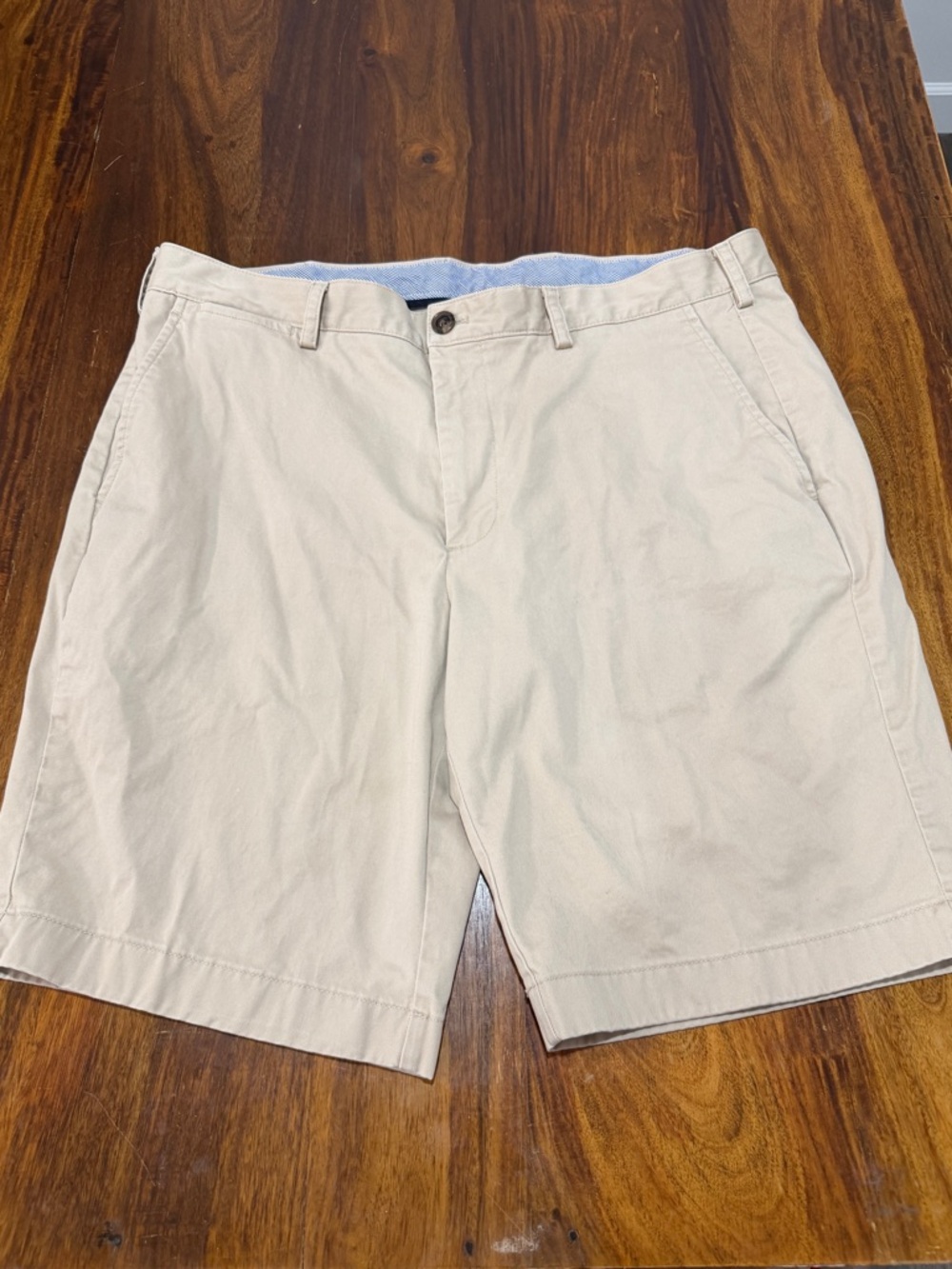 Brooks Brothers 38 Khaki Flat Front Chino Shorts